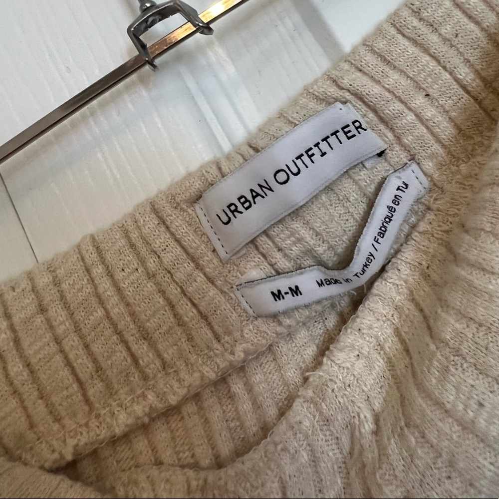 Urban Outfitters Rosie Ribbed Flare Pants - Cream - Picture 3 of 6